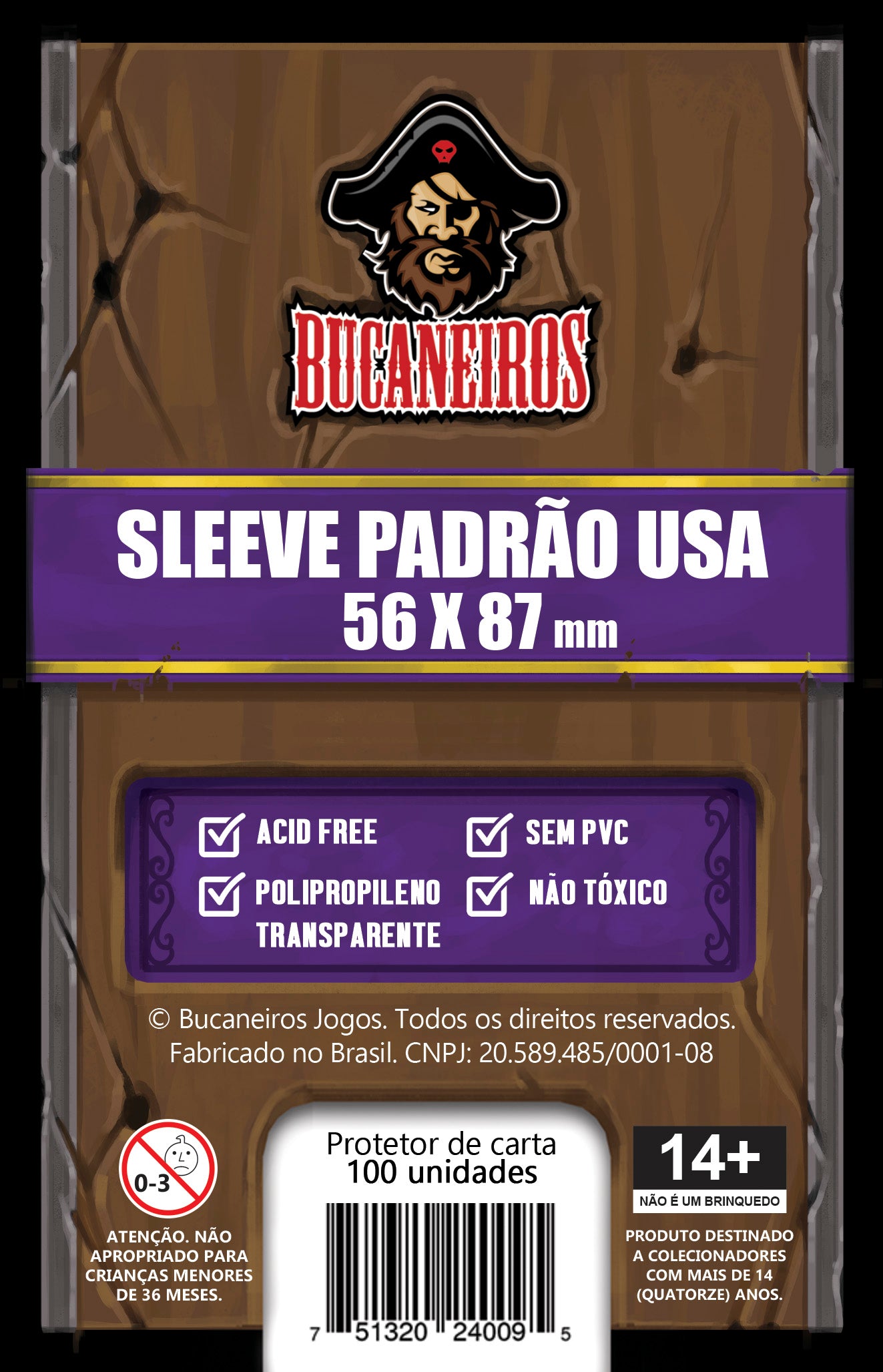 Sleeve Protetor de Carta (100 unidades) - Padrão USA