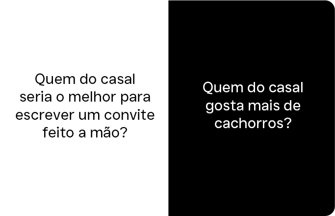 Terceira carta de exemplo do jogo Quem do Casal
