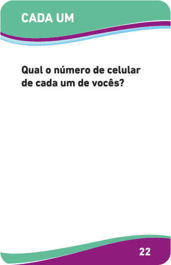 Carta Cada Um do jogo Conectados