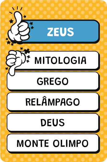 Carta Zeus: não pode dizer mitologia, grego, relâmpago, deus ou Monte Olimpo